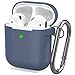 AhaStyle Upgrade AirPods Case Silicon Protective Cover [Front LED Visible] Compatible with Apple AirPods 2 and 1（Navy Blue） primary