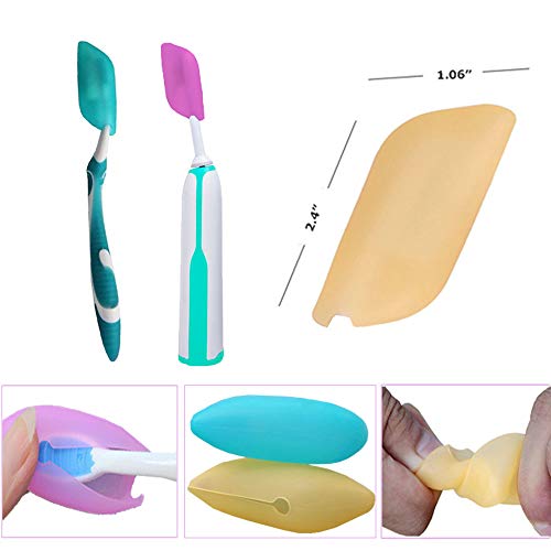 Silicone Toothbrush Covers 12-Pack, Protective Toothbrush Case Great for Home Travel Outdoor - Thumbnail 2