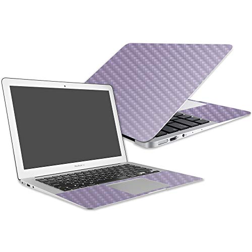 MightySkins Carbon Fiber Skin for Apple MacBook Air 13" (2017) - Solid Lavender…