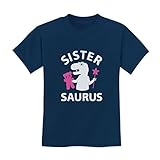 TeeStars - Sister Saurus - Cute Gift for Big Sister Girls T-Rex Kids T-Shirt