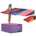 gymmatsdirect Folding Gymnastics Incline Mat Large Cheese Wedge Ramp Skill Shape Triangle Tumbling Mats for Kids Play Home Exercise Aerobics