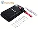 Improved Printed Size Label - Fun Living Rechargeable Ergonomic Handle Lighted Crochet Hooks 9 in 1 Compact LED Dimmable Complete Set with 9 Interchangeable Heads 2.5mm to 6.5mm Light up Zip Case