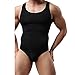 YiZYiF Men's Soft Smooth Freestyle Wrestling Singlet Bodysuit Underwear Black Medium
