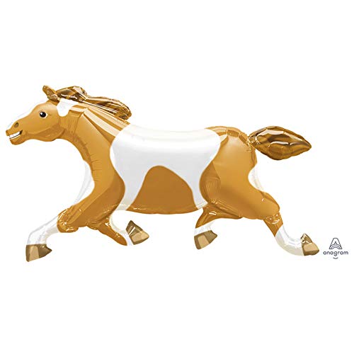 Burton & Burton Betallic Black Horse Shaped Jumbo Foil Balloon