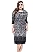 Chicwe Women's Cashmere Touch Plus Size Printed Dress Cowl Neck US12-28