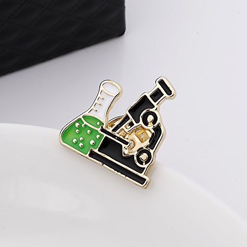 SenFai Gold Color Microscope Pin and Brooch (Gold) - Thumbnail 2