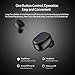 True Wireless Bluetooth Earbuds, Kissral T6 5.0 TWS Headphones HD Stereo Sound 24H Playback Time Built-in Dual Microphone with Portable Charging Case-Black