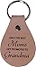Only the Best Moms Get Promoted to Grandma Leather Key Chain - Great Gift for Mothers's Day Birthday or for Mom Grandma Wife
