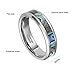 Frank S.Burton 6mm 8mm Tungsten Abalone Shell Inlay Rings for Men Women Couple Wedding Band Size 4-14