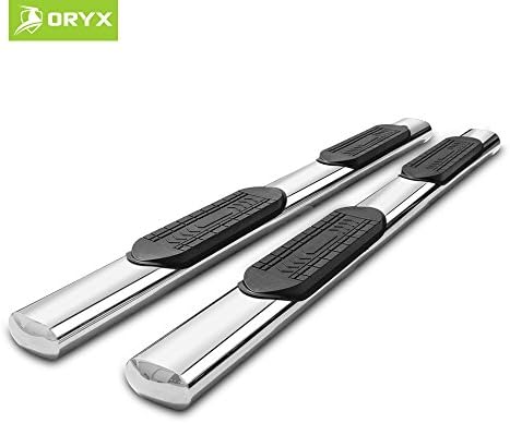 ORYX N1615966 Oval Straight Chrome Mirror Polished 6 inches Nerf Bars | Side Steps | Running Boards Fits Dodge RAM Crew Cab 2009-2017