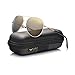 LUENX Aviator Sunglasses Women Men Polarized Driving Sun Glasses Mirrored Gold Lens Gold Metal Frame Large 60mm