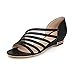 Milesline Summer Women's Low Heel Wedge Gladiator Sandal