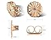 Central Diamond Center 14K Solid Gold Post & Sterling Silver 4 Prong CZ Stud Earrings - Rose Gold Plated - 6.50mm - 2.00cttw
