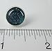 Summerfield Collection Silver-tone Twinkle Glitter Glass Galaxy Stud Earrings Hand-painted 12mm (Teal Green/Blue)