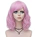 Probeauty Sweety Collection Lolita 40CM Short Curly Fashion Women Anime Cosplay Wig + Wig Cap (Pink F10A)