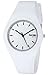 INWET Unisex Women's or Men's Quartz Watch,White Simple Dial,Soft Silicone Strap