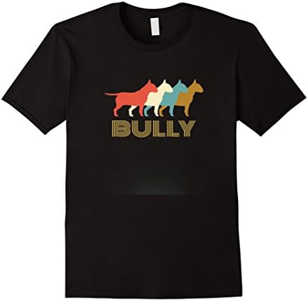 Mens Vintage Bull Terrier T-shirt Small Black