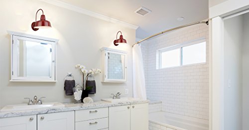 Design House 520559 Mason 1 Light Indoor/Outdoor Wall Light, Rustic Red