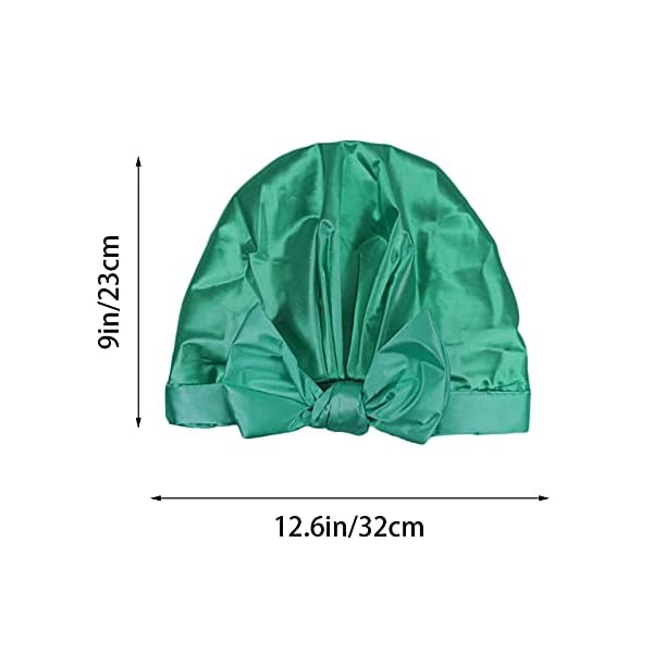 Double-Layer-Large-Shower-Caps-Bowknot-Bath-Hair-Cap-Reusable-Waterproof-Ribbon-Turban-Sleep-Cap-Adjustable-Bath-Cap-with-Elastic-Band-for-Women-Girls-Spa-Beauty-Hair-Care-Home-Travel-Use-Dark-Green Double Layer Large Shower Caps Bowknot Bath Hair Cap Reusable Waterproof Ribbon Turban Sleep Cap Adjustable Bath Cap…