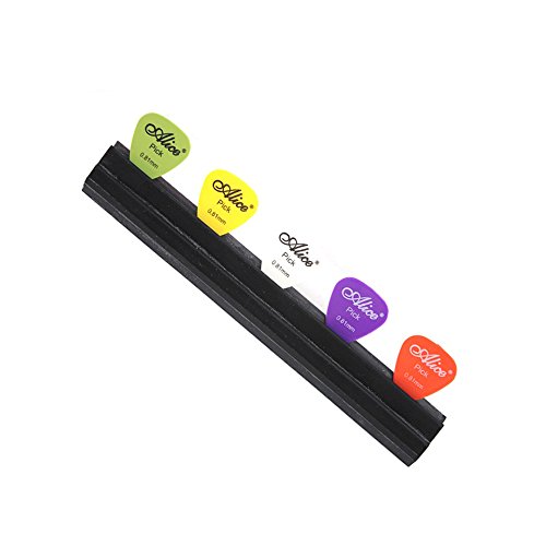 Alice A010D Microphone Music Stand Rubber Guitar Picks Holder Clamp Clip With 5 Picks