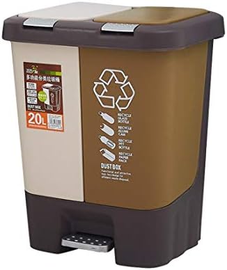 ZAAQS 20l Pedal Classified Trash Can Household Garbage Can Waste Container With Lid Open Disassembly Trash Can With Handles