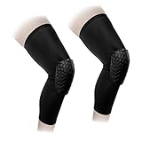 AceList 2 Pcs Sleeves Sports Knee Pads Compression Leg Sleeve for Basketball, Volleyball, Football, Contact Sports and Gift for Daughter Son Boyfriend Girlfriend - Size S M L XL White & Black