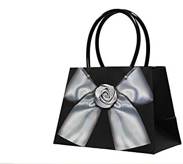Pack of 36 Small Black Unique 3D Bow Mini Purse Paper Gift Bags for Party Favors