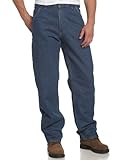 Carhartt Men's Original Fit Signature Denim Dungaree,Darkstone,40 x 32