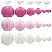 UNIQOOO 18PCS Pink Paper Lanterns Wedding Party Decoration Set, Reusable Easy Assemble, Hanging Pastel Japanese Lantern Lamp, for Birthday, Baby Shower Party Favor, Assorted Size 12 Inch 10, 8 6 4''