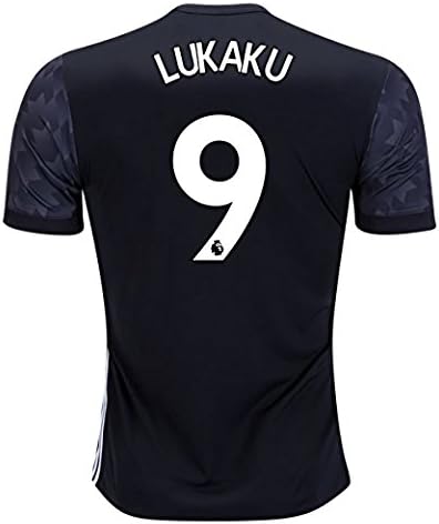 KiUong 17-18 Season Men's Away Lukaku 9 Manchester United Jersey Black Size S