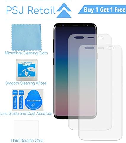 [2 Pack] Samsung Galaxy S9 Screen Protector | Full Screen 3D Coverage | Case Compatible | Least Weight on Market