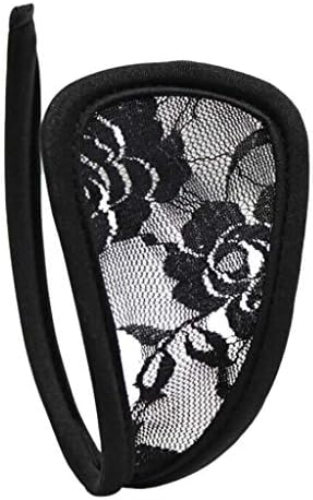 BYNNIX Womens Floral Lace C String Underwear Invisible Sexy Lingerie Solid Hollow Thong