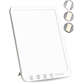 Dxles Light Therapy Lamp, UV-Free 15000 Lux LED Therapy Light, Touch Control 3 Color Temperature & 5 Brightness Level, 6 Time