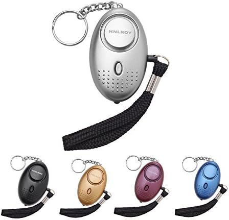 Emergency Personal Alarm,130DB Self-Defense Electronic Device Security Alarm Keychain with LED Light for Women Elderly Safety by HNRLOY (Sliver)