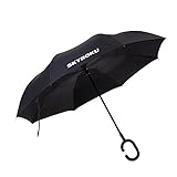 Inverted Umbrella,Umbrella,SKYROKU Creative Reverse Folding Umbrella Double Layer Hands Free Windproof Umbrella Travel Umbrella
