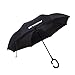 Inverted Umbrella,Umbrella,SKYROKU Creative Reverse Folding Umbrella Double Layer Hands Free Windproof Umbrella Travel Umbrella