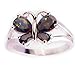 Psiroy 925 Sterling Silver Plated Created Rainbow Topaz Filled Butterfly Ring Size 8