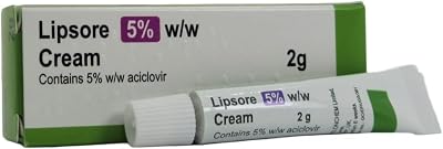 Lipsore Cold Sore Cream 5% w/w 2g - Fast-Acting Antiviral Treatment