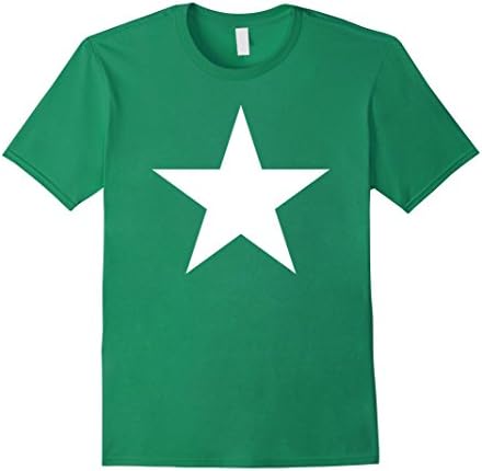 Mens Big White Star T Shirt 2XL Kelly Green