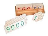 Montessori Large Wooden Number Cards With Box