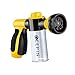 GEEPIN Garden Hose Nozzle Sprayer. Free Detachable Shut Valve, 8 adjustable Pattern,Can independently open or closed foam storage,Best For Hand Watering Plants & Lawn,Car Washing,Patio,Dog & More