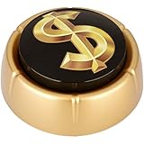 Cash Money Sound Button | Makes KaChing Cash Register Noise | Big Dollar Sign | Shiny Gold Color Bling Base | Funny Easy Gift | Office Desk Toy For Sales And Entrepreneurs Nut BATTERIES INCLUDED