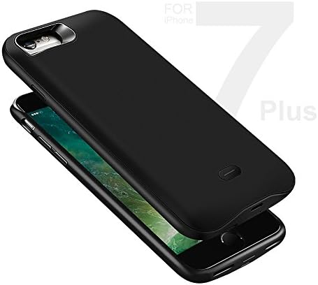 iPhone 7 plus Battery Case, Car Mount Holder included, High Capacity【7500mAh】Charger case, Extended Power Bank Cases, External Backup Juice Bank Case for iPhone 7 plus (Black 5.5'')