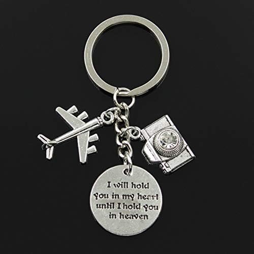 ZHCDKL Fashion 30Mm Key Chain Keychain Jewelry Silver Airplane Aircraft