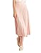 Simple Retro Women's High Waist Basic Pleated A-line Midi Skirt