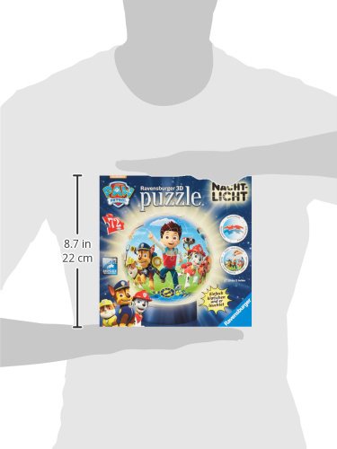 Ravensburger 3D Puzzle 11842 - Nachtlicht Puzzle-Ball Paw Patrol - 72 Teile - ab 6 Jahren, LED Nachttischlampe mit… – Bild 4