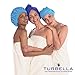 TURBELLA Pro Shower Cap for Women | Waterproof Breathable Fabric Removes Humidity to Keep Hair Dry + Styled | Adjustable Anti Slip Band | Big + Reusable | Swarovski | Made in USA Quality | Gift Box