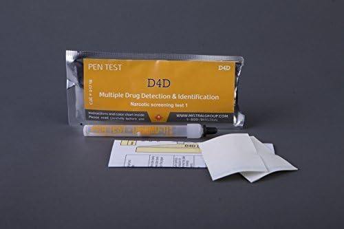 Mistral D4D PenTest General Drug Identification and Narcotic Residue Detection Kit (1 Pen Test)(Multiple Quantities) Detects Traces Of Marijuana, Heroin, Meth and More by Mistral Security