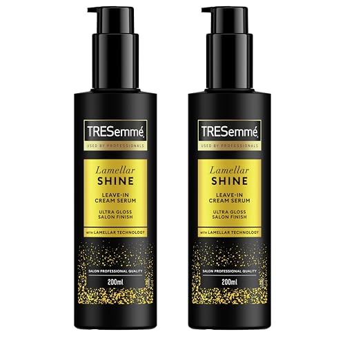 TRESemmé Leave-In Cream Serum Lamellar Shine Haarpflege für stumpfes, verfilztes Haar für ein ultra glänzendes Finish wie vom Friseur mit patentierter Lamellar-Technologie 200 ml 2 Stück
