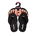Pretty Pedi Super Lightweight Brand Pedicure Sandals with Toe Separator Feature (Medium, Black)